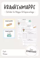 Vorschau - Bildkarten - Krankenmappe - Schild & Kopiervorlage - Deckblatt