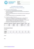 Vorschau - Arbeitsblätter - Lernzielkontrolle zu Einführung in die Datenmodellierung inkl. Lösung - Deckblatt