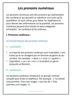 Aperçu - Préparation de séance / Séance complète - Les pronoms numéraux - Explications et exercices corrigés - Page de couverture