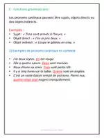 Aperçu - Préparation de séance / Séance complète - Les pronoms numéraux - Explications et exercices corrigés - Page 1