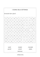 anteprima - Esercizi - Trovaparole tema "I giorni della settimana" - Pagina di copertina
