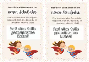 Vorschau - Bildkarten - Willkommensgruß - Neues Schuljahr / Neue Klasse - Seite 3