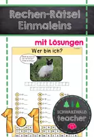 Vorschau - Arbeitsblätter - Einmaleins Rechenrätsel - Deckblatt