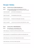 Vorschau - Arbeitsblätter - DTB B2 - Übungen: Satzbau (Schreiben) - Deckblatt