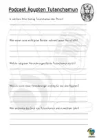 Vorschau - Arbeitsblätter - Podcast Zeitreise: Tutanchamun – Der junge Pharao - Seite 1