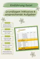 Vorschau - Unterrichtsreihen - Einführung Excel: Präsentation, Übungen, Arbeitsblatt - Deckblatt
