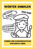 Vorschau - Spiele - Kleidung und Farben üben (Wortschatz/Akkusativ) - Deckblatt