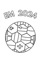 Vorschau - Mal- und Bastelvorlagen - Ausmalbilder zur Fußball Europameisterschaft 2024 // EM 2024 - Seite 3