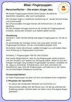 Vorschau - Arbeitsblätter - Menschenfischer - Die ersten Jünger Jesu - Fingerpuppen - Seite 1