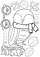 Vorschau - Mal- und Bastelvorlagen - Herbst/Winter Kunstprojekt: Lustige Eulen basteln / 7 herbstliche Bastelvorlagen! - Seite 3