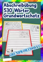Vorschau - Stationenlernen - Der Grundwortschatz in Wortwolken, eine Abschreibübung - Deckblatt