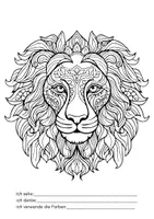 Vorschau - Arbeitsblätter - FREEBIE: 3 Löwen Ausmalbilder inkl. Schreibanlass - Seite 3