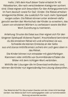 Vorschau - Spiele - 40 Rätselkarten Bild-Wort (Anfangsunterricht, DaZ, Wortschatz) - Seite 1