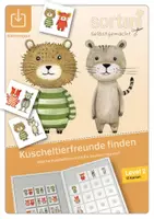 Vorschau - Stationenlernen - Klettmappe | Kuscheltierfreunde finden | Level 2 - Deckblatt