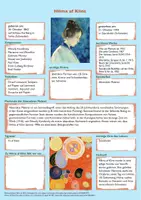 Vorschau - Arbeitsblätter - Hilma af Klint Steckbrief - Deckblatt