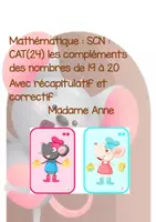 Aperçu - Jeux - Math : SCN CAT les compléments de 19 à 20 P1 - CP - Page de couverture