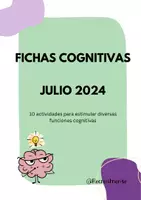 Vista previa - Hojas de trabajo - Cuadernillo de fichas cognitivas Julio 2024 - Portada