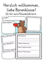 Vorschau - Mal- und Bastelvorlagen - Materialpaket Schulanfang Bärenklasse Klassentier Bär - Seite 3