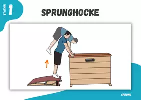 Vorschau - Stationenlernen - Turnen⎮Sprung - Methodische Reihe Sprunghocke (18 Stationskarten für den Sportunterricht) - Seite 2