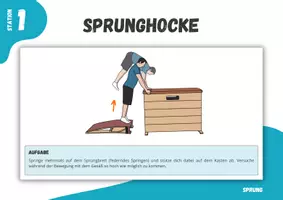 Vorschau - Stationenlernen - Turnen⎮Sprung - Methodische Reihe Sprunghocke (18 Stationskarten für den Sportunterricht) - Seite 3