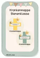Vorschau - Bildkarten - Aufdruck für die Krankenmappe Bienenklasse - Deckblatt