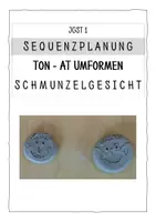 Vorschau - Mal- und Bastelvorlagen - Ton Schmunzelgesicht - Materialpaket - 1./2. Klasse - Seite 1