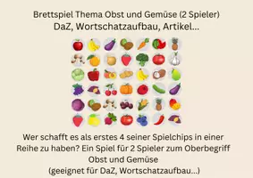 Vorschau - Spiele - Brettspiel Obst und Gemüse (2 Spieler) DaZ, Wortschatz... - Deckblatt