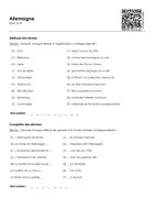 Aperçu - Feuilles d'exercices - Allemagne - Page de couverture