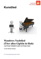Vorschau - Stundenentwürfe - Kunstlied D - Wandrers Nachtlied (Schubert/ Liszt) - Deckblatt