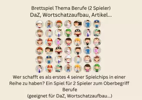 Vorschau - Spiele - Brettspiel Thema Berufe (2 Spieler) DaZ, Wortschatz - Deckblatt