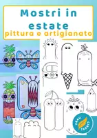 anteprima - Materiale per pittura e bricolage - Mostri in estate pittura e artigianato - Pagina di copertina