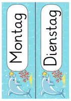 Vorschau - Präsentationen/Tafelbilder - Delfinklasse Tagestransparenz Klassentier Delfin - Seite 1