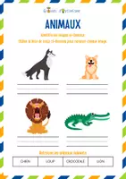 Aperçu - Apprentissages en autonomie - Ludopédagogie - Lire & Ecrire - Les animaux - Page 1