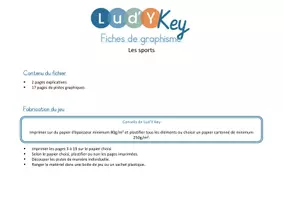 Aperçu - Apprentissages en autonomie - FICHES DE GRAPHISME - Les sports - Page 1