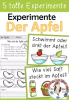 Vorschau - Arbeitsblätter - Der Apfel - 5 Experimente & Forscherbogen - Deckblatt