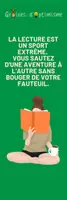 Aperçu - Autre type de ressources - Marque Page - La lecture est un sport extrême - Page de couverture