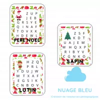 Aperçu - Feuilles d'exercices - Cartes Lettre Noel NuageBleuBoutique - Page de couverture
