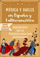 Vorschau - Stationenlernen - Música y bailes - Gruppenpuzzle zu spanischsprachiger Musik und Tanzstilen - Deckblatt