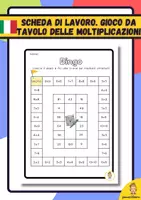 anteprima - Esercizi - Scheda di lavoro. Gioco da tavolo delle moltiplicazioni - Pagina di copertina