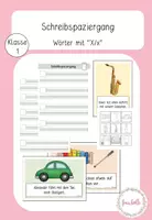 Vorschau - Arbeitsblätter - Schreibspaziergang - Wörter mit X x - Deckblatt