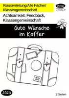 Vorschau - Mal- und Bastelvorlagen - Gute Wünsche im Koffer - Soziales Lernen/Wertschätzung/Verabschiedung - Deckblatt