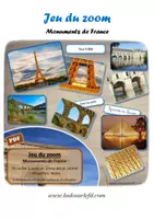 Aperçu - Apprentissages en autonomie - Jeu du zoom - Monuments de France - Page de couverture