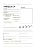 Vorschau - Arbeitsblätter - Buchvorstellung Arbeitsblatt und Suchsel/ Grundschule - Deckblatt