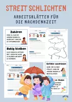 Vorschau - Arbeitsblätter - STREIT SCHLICHTEN - AB für die Nachdenkzeit 🤔 - Deckblatt