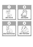 Vorschau - Spiele - Tiere und Farben spielerisch üben (Wortschatz/Akkusativ) - Seite 1