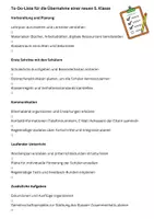 Vorschau - Merkblätter - Pauker To-Do-Liste - Erfolgreicher Start mit einer neuen 5. Klasse - Seite 1