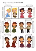 Aperçu - Matériel pour travaux manuels / dessin - Cendrillon - Marionnettes à Doigts - Conte de Fées - Page 2