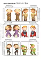 Aperçu - Matériel pour travaux manuels / dessin - La Légende de Robin des Bois - Marionnettes à Doigts - Page 2