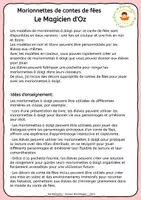 Aperçu - Matériel pour travaux manuels / dessin - Le Magicien d'Oz - Marionnettes à Doigts - Conte de Fées - Page 1