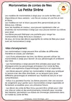 Aperçu - Matériel pour travaux manuels / dessin - La Petite Sirène - Marionnettes à Doigts - Conte de Fées - Page 1